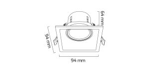 Goya 8W Sıva Altı Cob Led Armatür  GY 1736-8