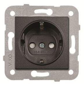 Viko Artline Novella Çocuk Korumalı Topraklı Priz (Çerçeve Hariç) Siyah