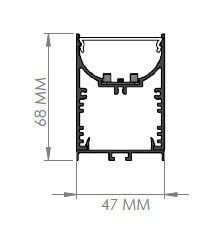 Darklight 47 72W 2530 mm Linear Düz Difüzör DL4768 2500 6500K Beyaz Işık