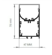 Darklight 48 16W 565 mm Linear U Difüzör DL4778 0600 6500K Beyaz Işık