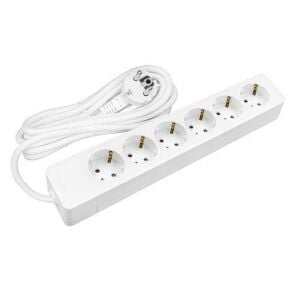 Seldur Altılı Topraklı 2 Metre Kablolu Çocuk Korumalı  G6TD21B