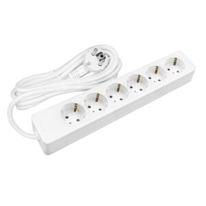 Seldur Altılı Topraklı 3 Metre Kablolu Çocuk Korumalı  G6TD31B