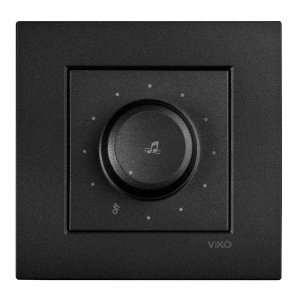 Viko Artline Novella Trafolu Acil Anonslu Müzik Yayın Anahtarı (Çerçeve Hariç) Siyah