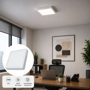 ACK 12W Sıva Üstü 6500K Kare Led Panel AP04-01230