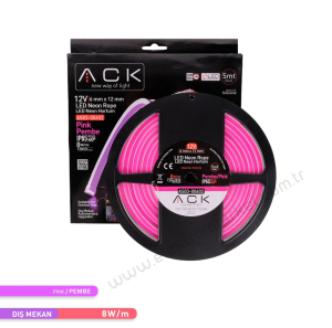 ACK Pembe Işık 12V Neon LED  AS03-00602