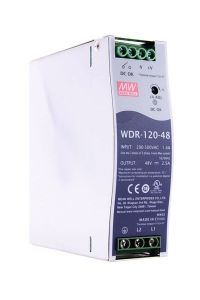 MEANWELL- WDR-120-48 48Vdc 2.5A Inp:180~550AC,254~780DC  Ray Montaj