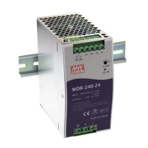 MEANWELL- WDR-240-24 24Vdc 10.0A Inp:180~550AC,254~780DC  Ray Montaj