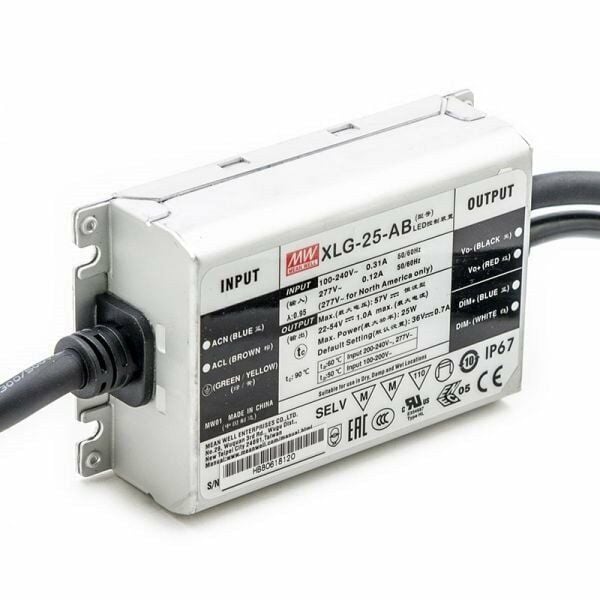 MEANWELL- XLG-25-AB 22~54Vdc,250~1050mA Constant Power,DIM+ADJ.  Led Sürücü - Güç kaynağı