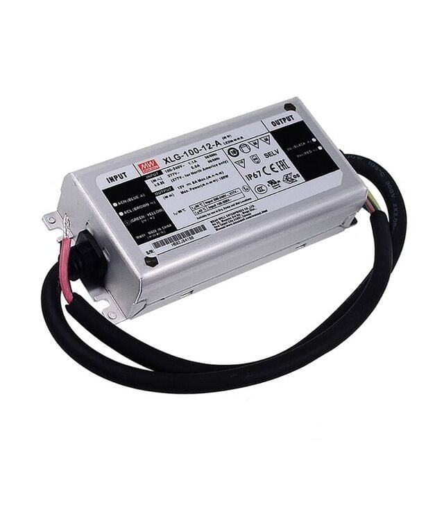 MEANWELL- XLG-100-12-A 	12Vdc,8.0Amp,Current Adj.,(8.4~12Vdc CC)  Led Sürücü - Güç kaynağı