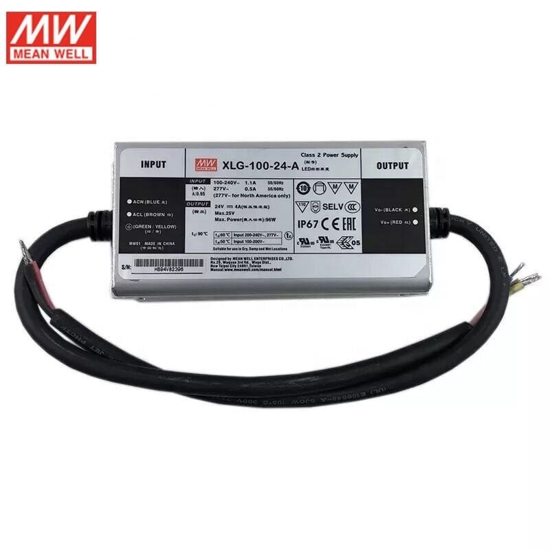 MEANWELL- XLG-100-24-A 24Vdc,4.0Amp,Current Adj.,(16.8~24Vdc CC)  Led Sürücü - Güç kaynağı