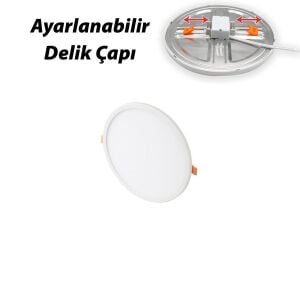 Cata 20 Watt Ayarlanabilir Plus Slim Panel Led Armatür 6400K Beyaz Işık - CT-5648B