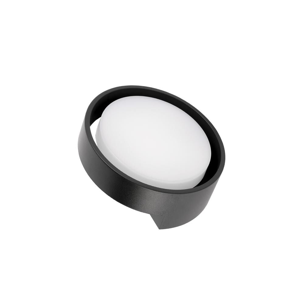 ACK 12W 3000K Gün Işığı Siyah LED Duvar Apliği AT10-61201