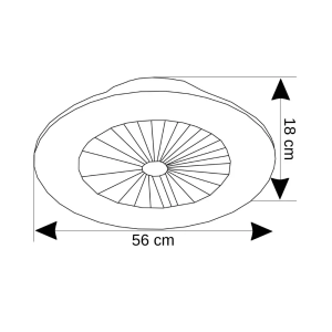 Cata Yıldız 56cm (23inç) Led Tavan Vantilatör Ct-3011