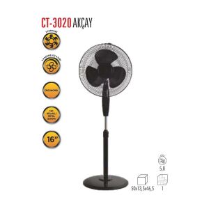 Cata Akçay 41cm (17inç) Ayakli Vantilatör Ct-3020