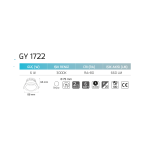 Goya Sıva Altı 6w Led Panel Armatür GY 1722