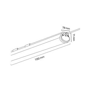 Goya 36W 113X7,8X7,1cm Ledli Etanj Armatür GY 4317 Goya Driver