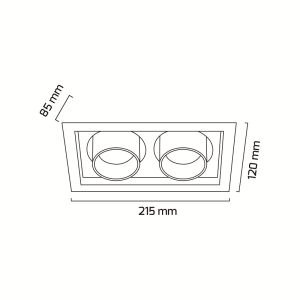 Goya 2x14 W COB Ledli Mağaza Armatürleri Goya GY 3052