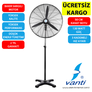 Vanti Sanayi Tipi Ayaklı Vantilatör 50 cm- KCF290-AY