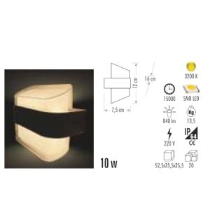 Cata 7w 3200K Gün Işığı Gozo Modern Led Aplik CT-7044