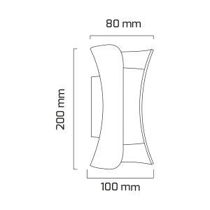 Goya 10W 3000K 10X20X8cm Sarı Ledli Siyah Duvar Apliği GY 6236