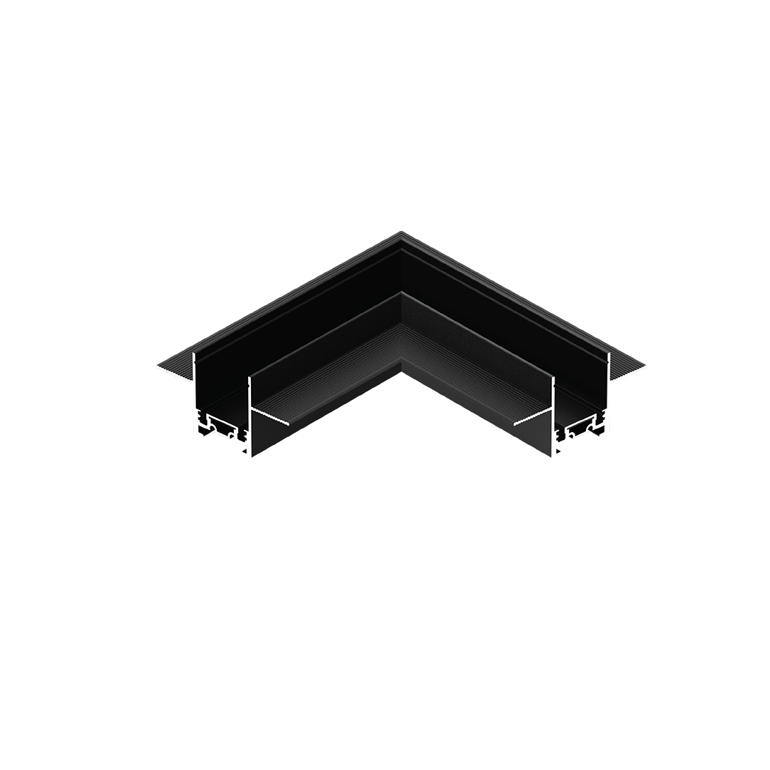 Darklight 48V DL45 Magnetik Sıva Altı Trimless Alüminyum Ray 90° Yatay Bağlantı Aparatı