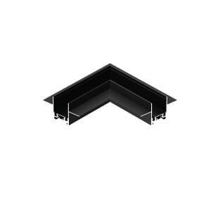 Darklight 48V DL45 Magnetik Sıva Altı Trimless Alüminyum Ray 90° Yatay Bağlantı Aparatı