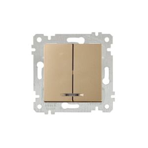 Mutlusan Işıklı Komütatör Metalik Altın- 2200 426 0280 (Çerçeve Hariç)