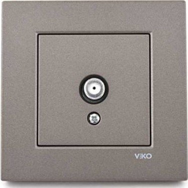 Viko Artline Novella Uydu Prizi F Konnektörlü Sonlu (Çerçeve Hariç) Antrasit