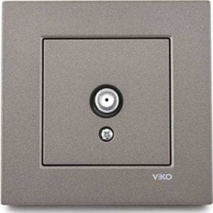 Viko Artline Novella Uydu Prizi F Konnektörlü Sonlu (Çerçeve Hariç) Antrasit