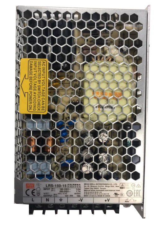MEANWELL- 150W 15VDC 10A Kutulu Ekonomik Slim Tek Çıkışlı Kapalı Kasa Power Supply LRS-150-15  Güç Kaynağı