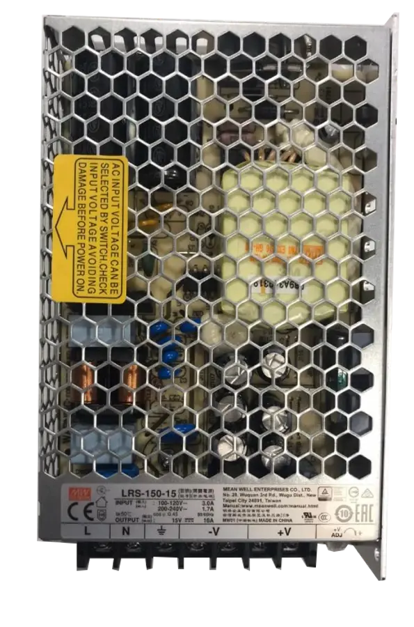 MEANWELL- 150W 15VDC 10A Kutulu Ekonomik Slim Tek Çıkışlı Kapalı Kasa Power Supply LRS-150-15  Güç Kaynağı