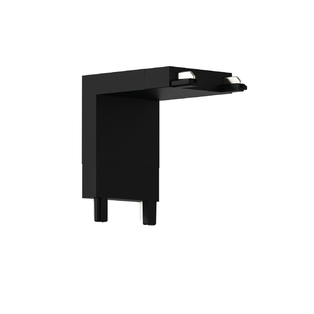 Darklight 48V DL45 Magnetik Slim Sıva Üstü Alüminyum Ray 90° Dikey Bağlantı Aparatı