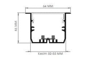 Darklight 64 16W 595 mm Sıva Altı Linear Düz Difüzör DL6446 0600 4000K Naturel Beyaz