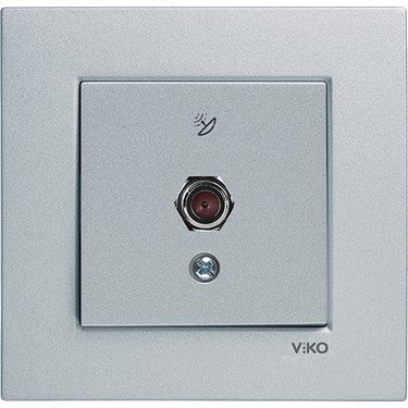 Viko Artline Novella Uydu Prizi F Konnektörlü Sonlu (Çerçeve Hariç) Gümüş