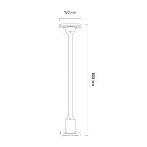 Goya 12 Watt 15X80cm Bahçe Armatür 3000K Gün Işığı GY 6255