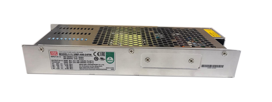 MEANWELL- UMP-400-24-FIN 400W Flex Configurable PSU (4 Çıkış)  Açık Tip Güç Kaynağı