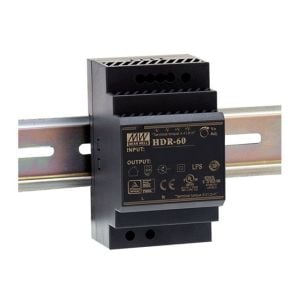 MEANWELL- HDR-60-24 24Vdc 2.5Amp  MDR-60-24 Muadili
