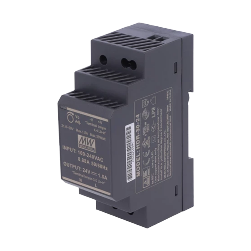 MEANWELL- HDR-30-24 24Vdc 1.5Amp Ray M.  PHOENIX UNO-PS/1AC/24DC/30W Muadili