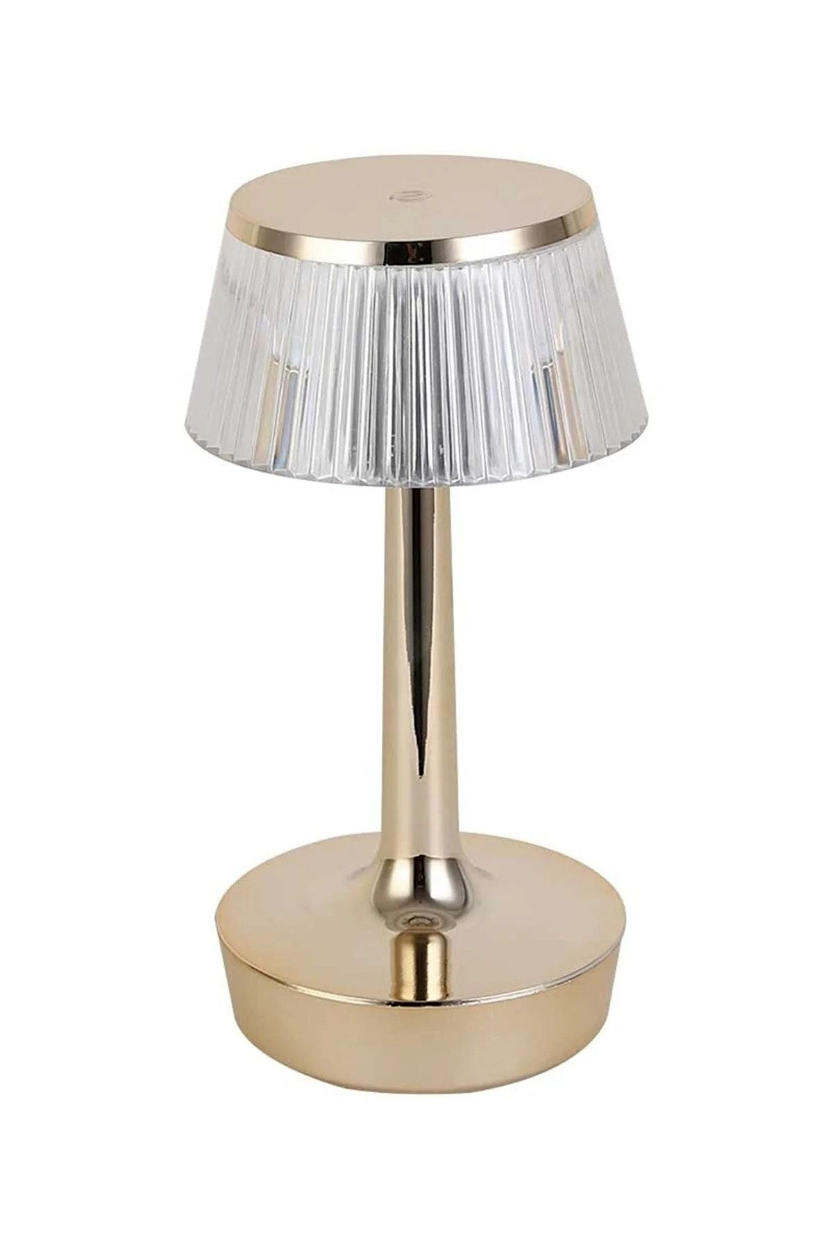 NOAS Santorini Bronz Renk Şarj Edilebilir LED Dokunmatik  Masa Lambası Şarjlı YL86-1235