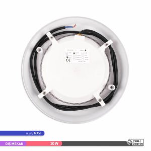 ACK 36W Mavi Işık Flat Sıva Üstü Slim LED Havuz Armatürü AH08-03660
