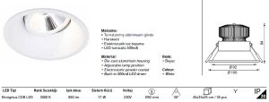 Jupiter 11W Led Spot LS444 Gün Işığı