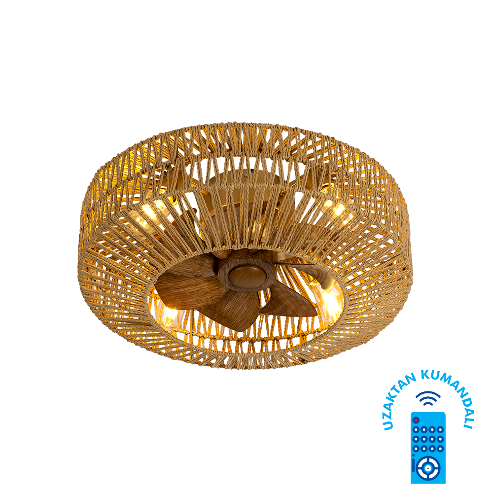 Vanti 15W 50cm (20inç) Hasır Tavan Vantilatörü KCF301