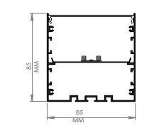 Darklight 85 72W 2530 mm Linear Düz Difüzör DL8585 2500 3000K Gün Işığı