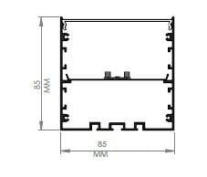 Darklight 85 86W 3030 mm Linear Düz Difüzör 85x85x3030mm DL8585 3000 6500K Beyaz Işık
