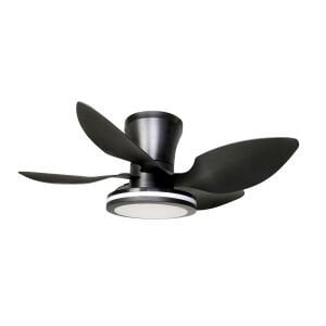 Vanti 30 Watt 71cm  (28inç) Ledli Dekoratif Vantilatör Siyah KCF303