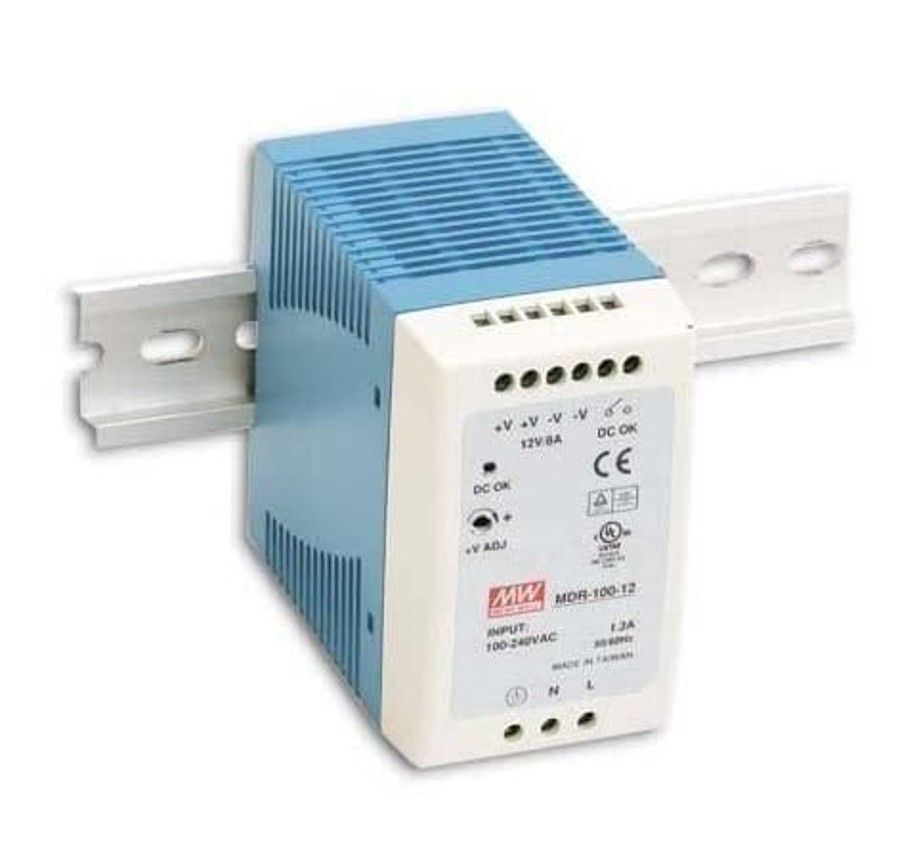 MEANWELL- MDR-100-12 	12Vdc 7.50Amp DIN Rail