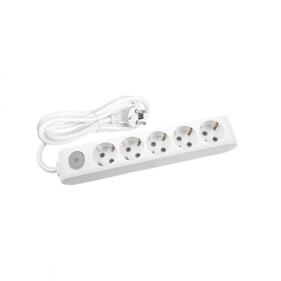 Viko Multi-let Beşli Priz Anahtarlı Topraklı Kablolu Ç.K. - 3 Metre Beyaz 90 11 75 03