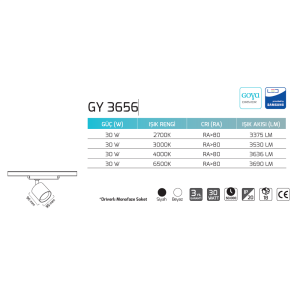 Goya 30W Led Ray Spot GY 3656