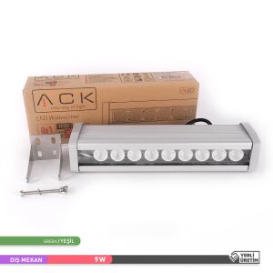 ACK 9W Led WallWasher Yeşil Işık AT20-00953