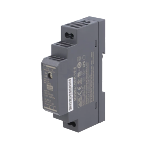 MEANWELL- HDR-015-05 	5Vdc 2.4Amp DIN Rail StepShape